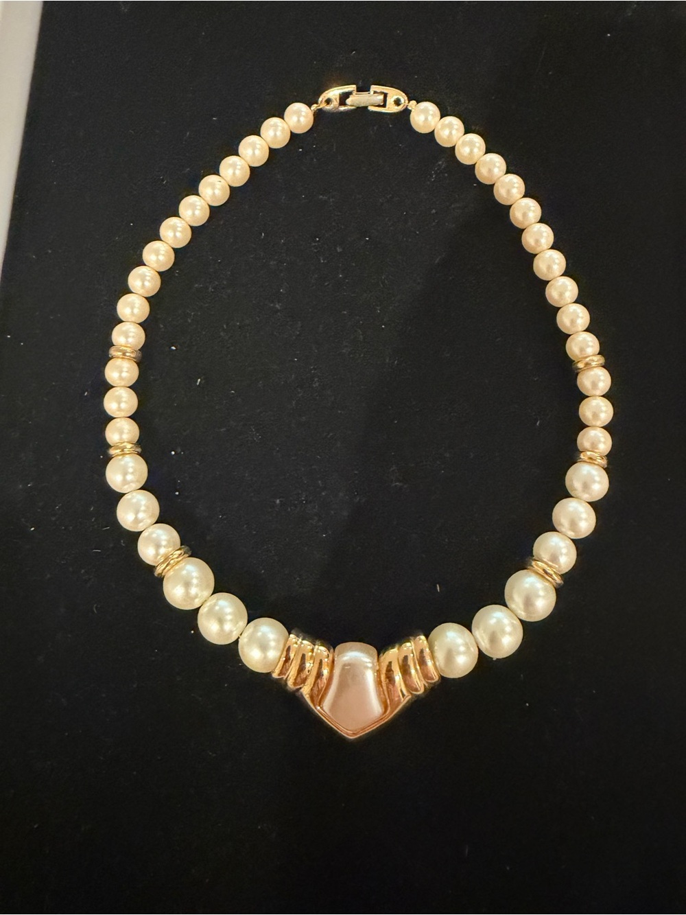 Vintage Napier Cabochon Pearl Necklace